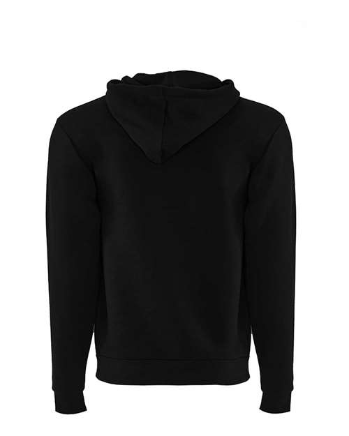 Next Level 9602 Unisex Santa Barbara Full-Zip Hoodie Sweatshirt - Black - back