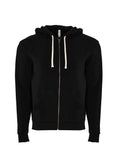 Next Level 9602 Unisex Santa Barbara Full-Zip Hoodie Sweatshirt - Black - front