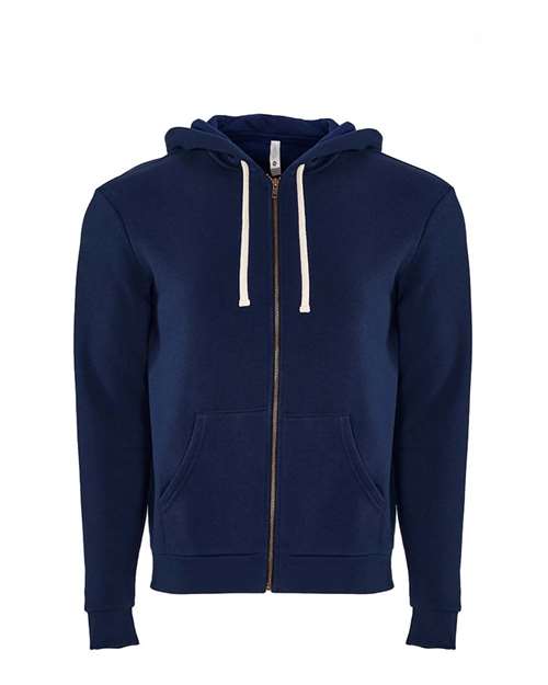 Next Level 9602 Unisex Santa Barbara Full-Zip Hoodie Sweatshirt - Midnight Navy - front