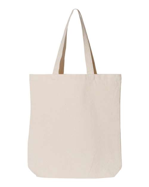 OAD OAD106 Gusseted Tote - Natural - back