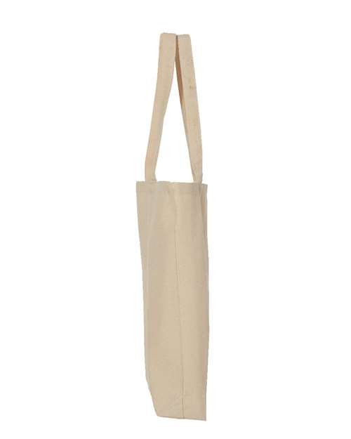 OAD OAD106 Gusseted Tote - Natural - side