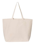 OAD OAD108 Jumbo Tote - Natural - back