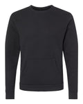 Next Level 9001 Unisex Santa Barbara Pocket Crewneck Sweatshirt - Black - front