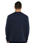 Next Level 9001 Unisex Santa Barbara Pocket Crewneck Sweatshirt - Midnight Navy - model back