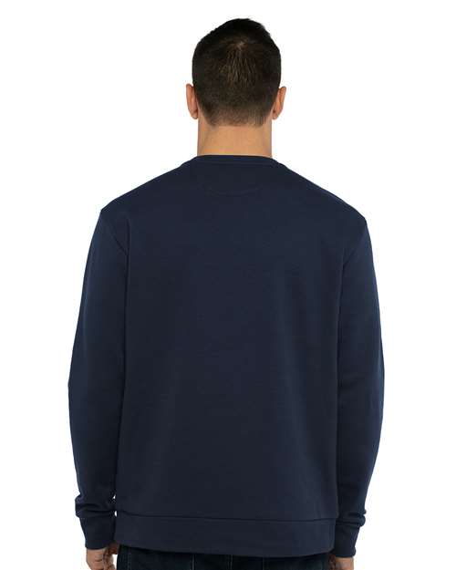 Next Level 9001 Unisex Santa Barbara Pocket Crewneck Sweatshirt - Midnight Navy - model back