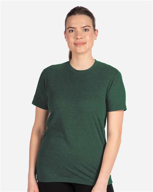 Next Level 6410 Sueded T-Shirt - Heather Forest Green - model front