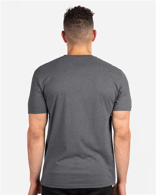 Next Level 6410 Sueded T-Shirt - Heather Metal - model back