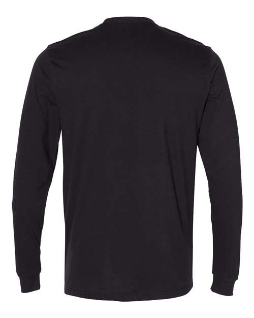 Next Level 6411 Unisex Sueded Long Sleeve T-Shirt - Black - back