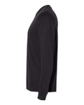 Next Level 6411 Unisex Sueded Long Sleeve T-Shirt - Black - side