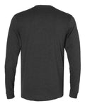 Next Level 6411 Unisex Sueded Long Sleeve T-Shirt - Heather Charcoal - back