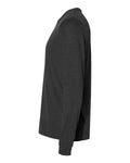 Next Level 6411 Unisex Sueded Long Sleeve T-Shirt - Heather Charcoal - side