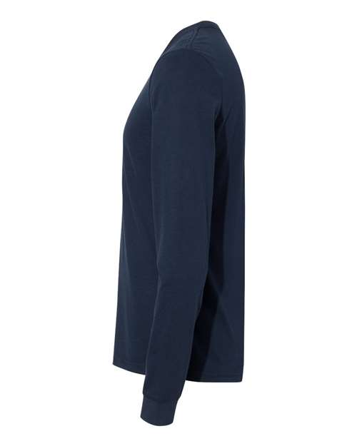 Next Level 6411 Unisex Sueded Long Sleeve T-Shirt - Midnight Navy - side