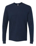 Next Level 6411 Unisex Sueded Long Sleeve T-Shirt - Midnight Navy - front