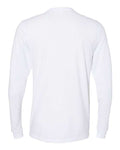 Next Level 6411 Unisex Sueded Long Sleeve T-Shirt - White - back