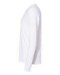 Next Level 6411 Unisex Sueded Long Sleeve T-Shirt - White - side