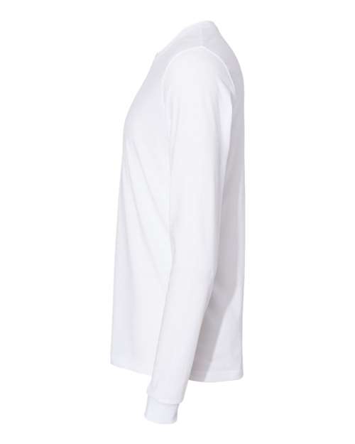 Next Level 6411 Unisex Sueded Long Sleeve T-Shirt - White - side