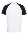 Next Level 3650 Unisex Cotton Raglan T-Shirt - Black/ White - back