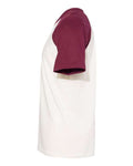 Next Level 3650 Unisex Cotton Raglan T-Shirt - Maroon/ Natural - side