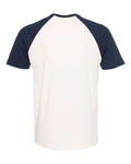 Next Level 3650 Unisex Cotton Raglan T-Shirt - Midnight Navy/ Natural - back