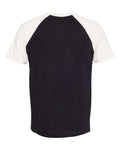 Next Level 3650 Unisex Cotton Raglan T-Shirt - Natural/ Black - back
