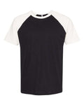 Next Level 3650 Unisex Cotton Raglan T-Shirt - Natural/ Black - front
