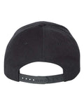 Yupoong 6789M Premium Curved Bill Snapback Cap - Black - back