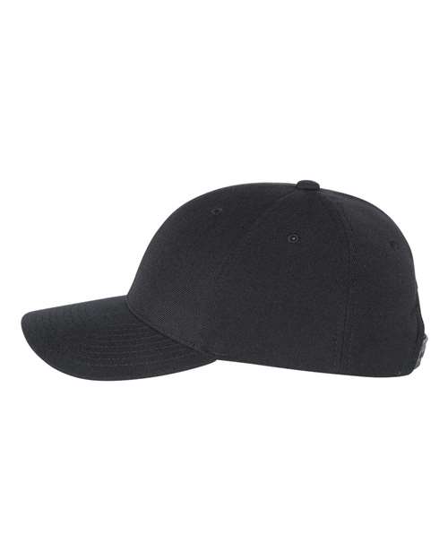 Yupoong 6789M Premium Curved Bill Snapback Cap - Black - side