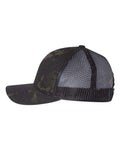 Yupoong 6606 Retro Trucker Cap - Multicam Black/ Black - side