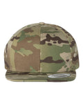 Yupoong 6089M Premium Flat Bill Snapback Cap - Multicam Green - front