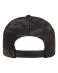 Yupoong 6089M Premium Flat Bill Snapback Cap - Multicam Black - back