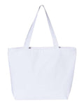 Q-Tees Q611 25L Zippered Tote - White - back