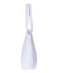 Q-Tees Q611 25L Zippered Tote - White - side