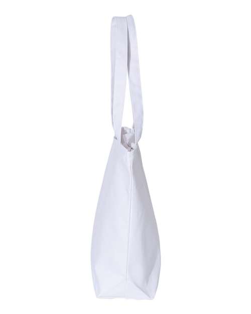 Q-Tees Q611 25L Zippered Tote - White - side
