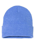 Sportsman SP12 12" Solid Cuffed Beanie - Heather Royal - back