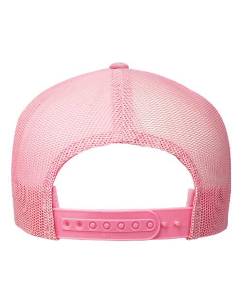 Yupoong 6006 Classic Five-Panel Trucker Cap - Pink - back