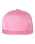Yupoong 6006 Classic Five-Panel Trucker Cap - Pink - front