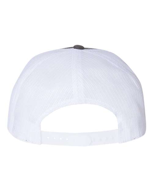 Yupoong 6006 Classic Five-Panel Trucker Cap - Charcoal/ White - back