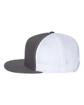 Yupoong 6006 Classic Five-Panel Trucker Cap - Charcoal/ White - side