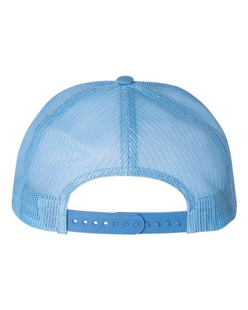 Yupoong 6006 Classic Five-Panel Trucker Cap - Carolina Blue/ White/ Caroline Blue - back