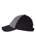 Valucap VC300A Bio-Washed Classic Dad Hat - Charcoal/ Black - side