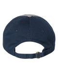 Valucap VC300A Bio-Washed Classic Dad Hat - Grey/ Navy - back