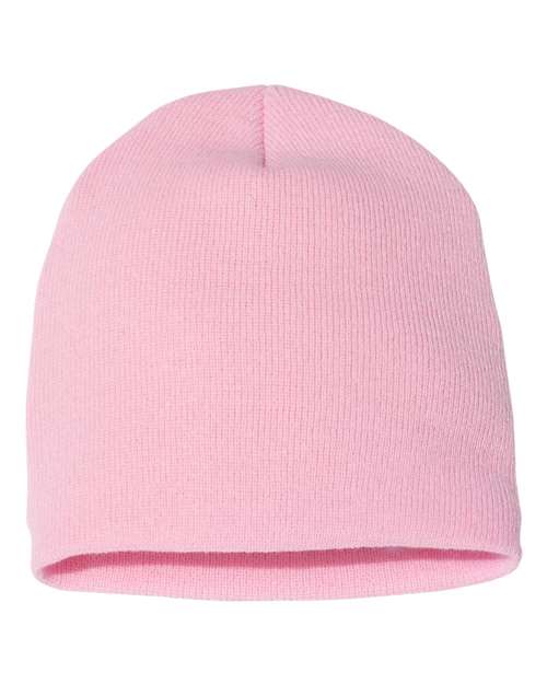 Yupoong 1500KC 8 1/2" Beanie - Baby Pink - front