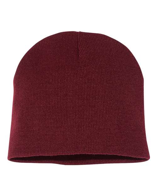 Yupoong 1500KC 8 1/2" Beanie - Maroon - back