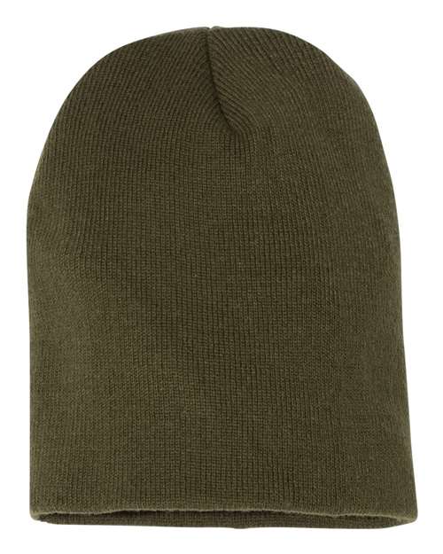 Yupoong 1500KC 8 1/2" Beanie - Olive - front