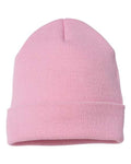 Yupoong 1501KC Cuffed Beanie - Baby Pink - front