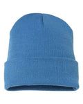 Yupoong 1501KC Cuffed Beanie - Carolina Blue - front