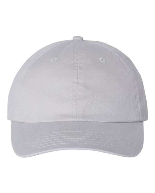 Valucap VC200 Brushed Twill Cap - Light Grey - front