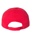 Valucap VC200 Brushed Twill Cap - Red - back