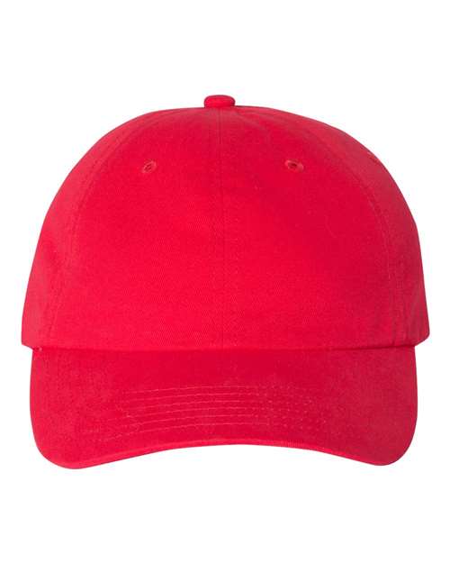 Valucap VC200 Brushed Twill Cap - Red - front