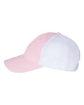 Richardson 111 Garment-Washed Trucker Cap - Pink/ White - side